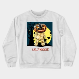 Halloween teddy bear creepy illustration Crewneck Sweatshirt